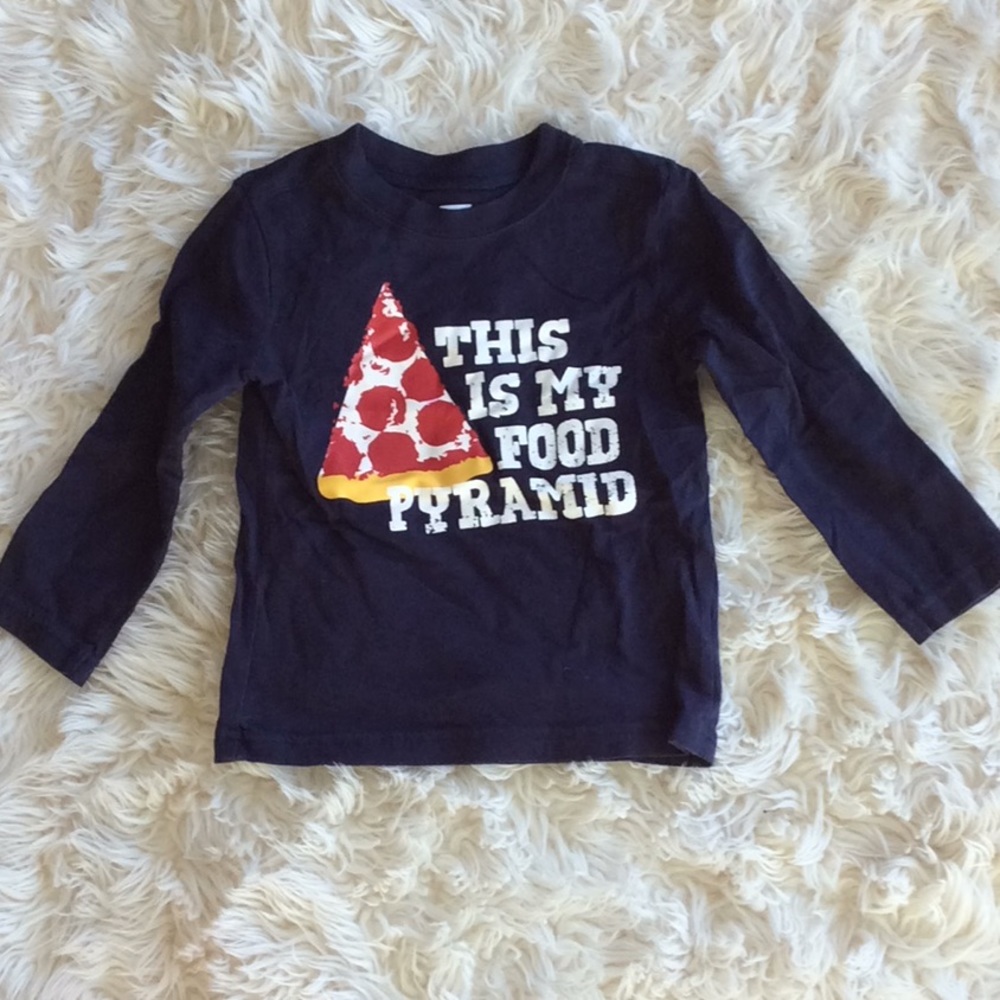 5/$25 crazy 8 pizza graphic long sleeve unisex 2T